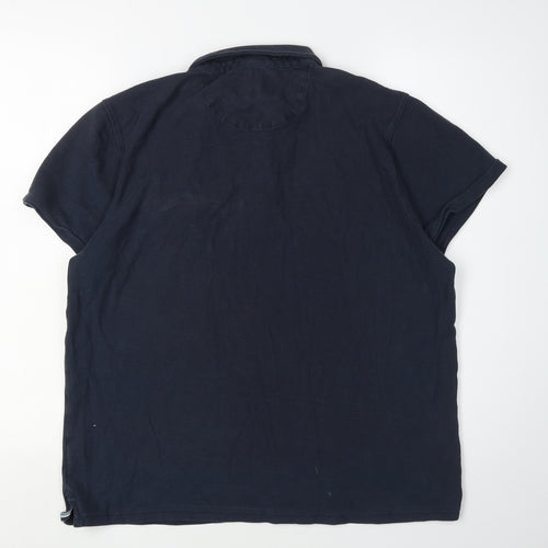 Lost Stock Men's Blue Polo Shirt - L, Short Sleeve, Cotton