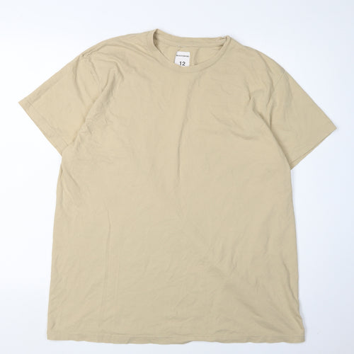 MissyEmpire Women's Beige T-Shirt Size 12