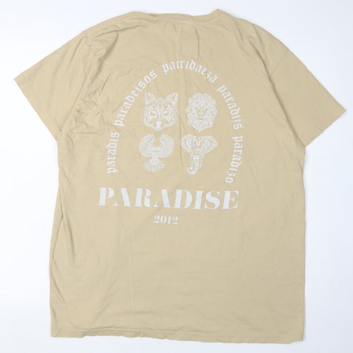 MissyEmpire Women's Beige T-Shirt Size 12