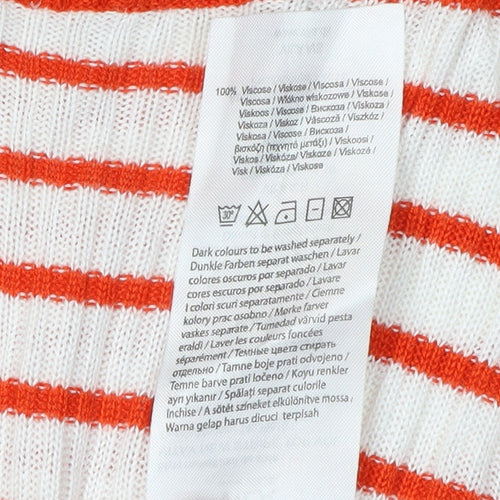 Vila Women's Red Striped Pullover Jumper - Small
