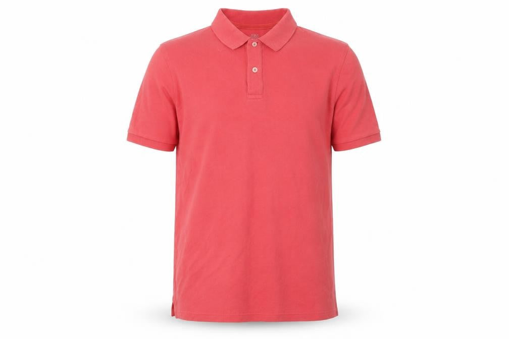 Front view of Marks & Spencer Men's Pink Medium Polo Short Sleeve