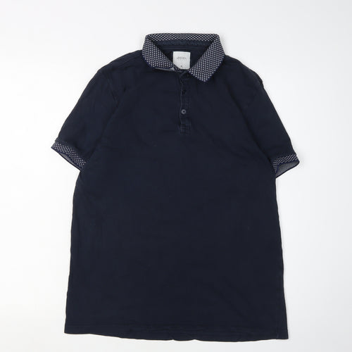 Burton Menswear Men's Blue M Cotton Polo, Casual