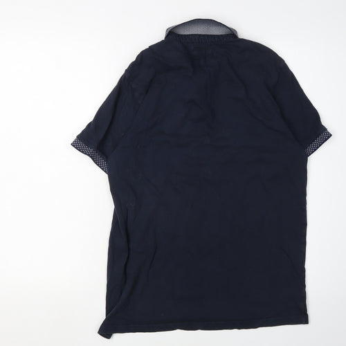 Burton Menswear Men's Blue M Cotton Polo, Casual