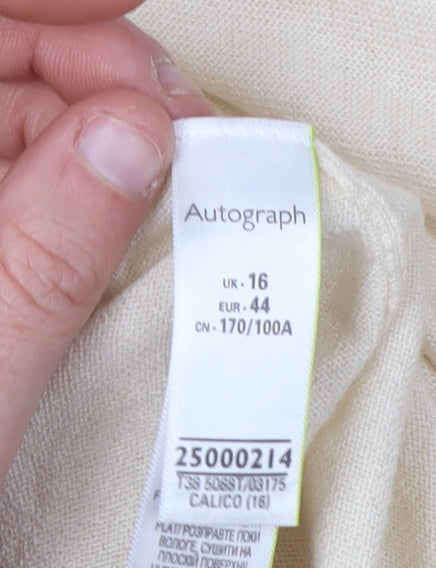 Autograph Women's Ivory Cardigan Size 16 Lightweight