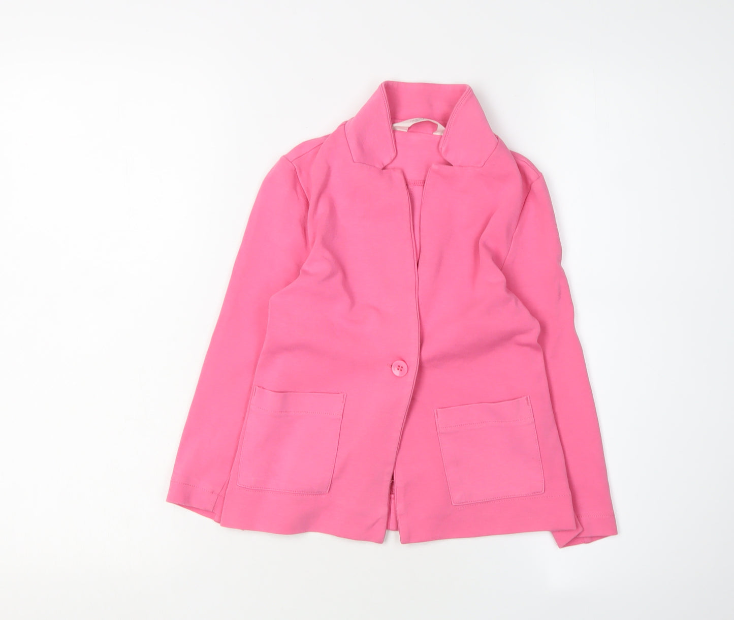 H&M Girls Pink Basic Jacket 6-7Y Long Sleeve Casual