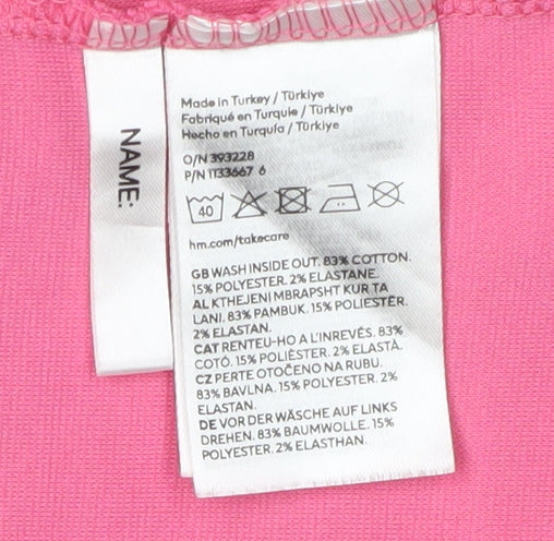 H&M Girls Pink Basic Jacket 6-7Y Long Sleeve Casual