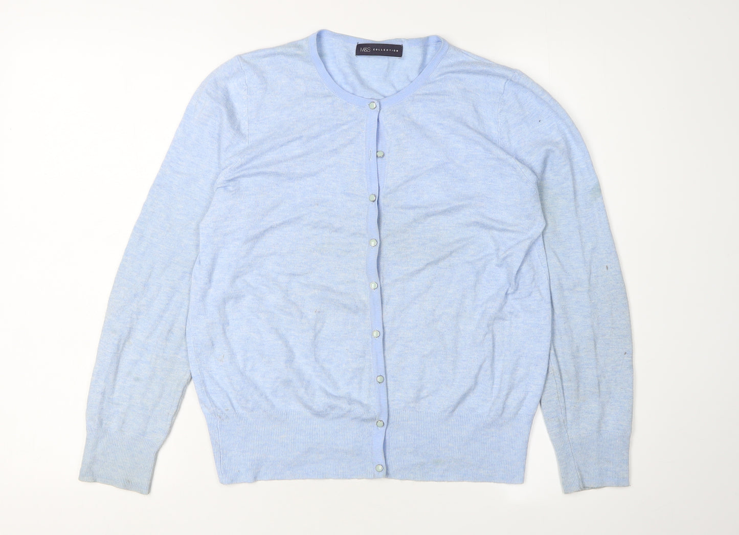 Marks and Spencer Women's Blue Cardigan Size 14