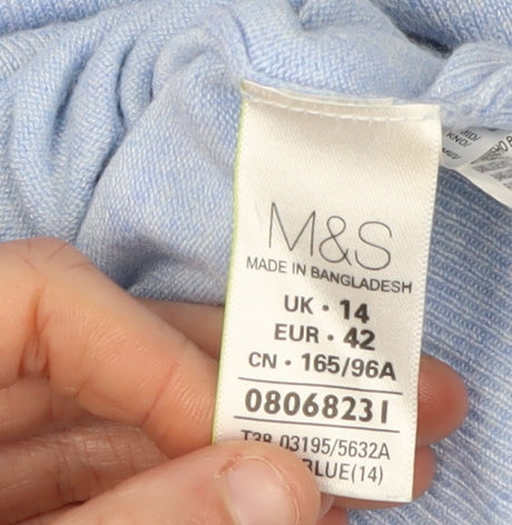 Marks and Spencer Women's Blue Cardigan Size 14