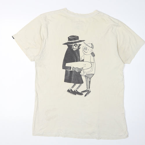Vans Men's Beige Graphic Print Medium T-Shirt