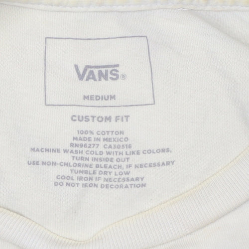 Vans Men's Beige Graphic Print Medium T-Shirt