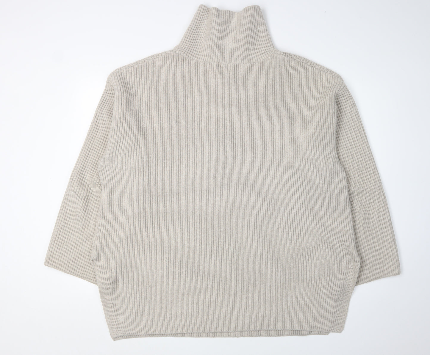 H&M Women's Beige XL Pullover High Neck Jumper