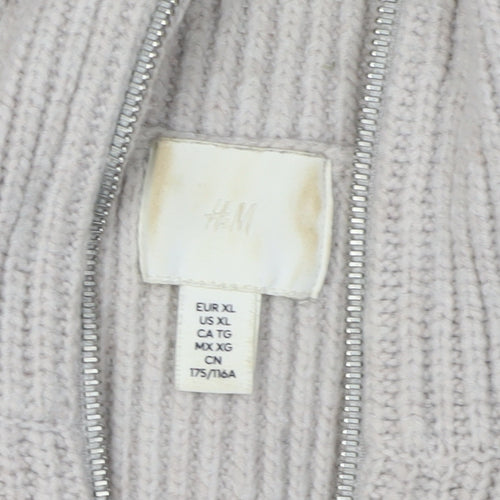 H&M Women's Beige XL Pullover High Neck Jumper