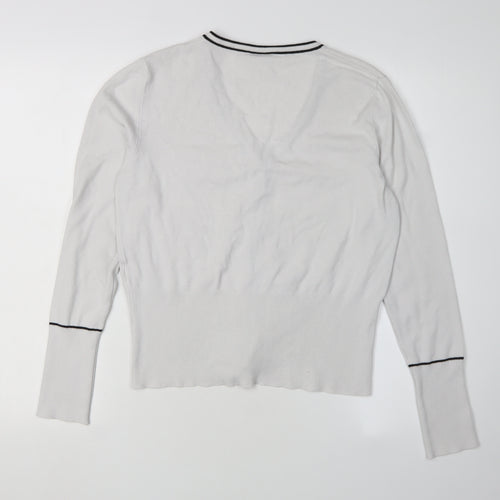 Next Women's White V-Neck Cardigan Size 14
