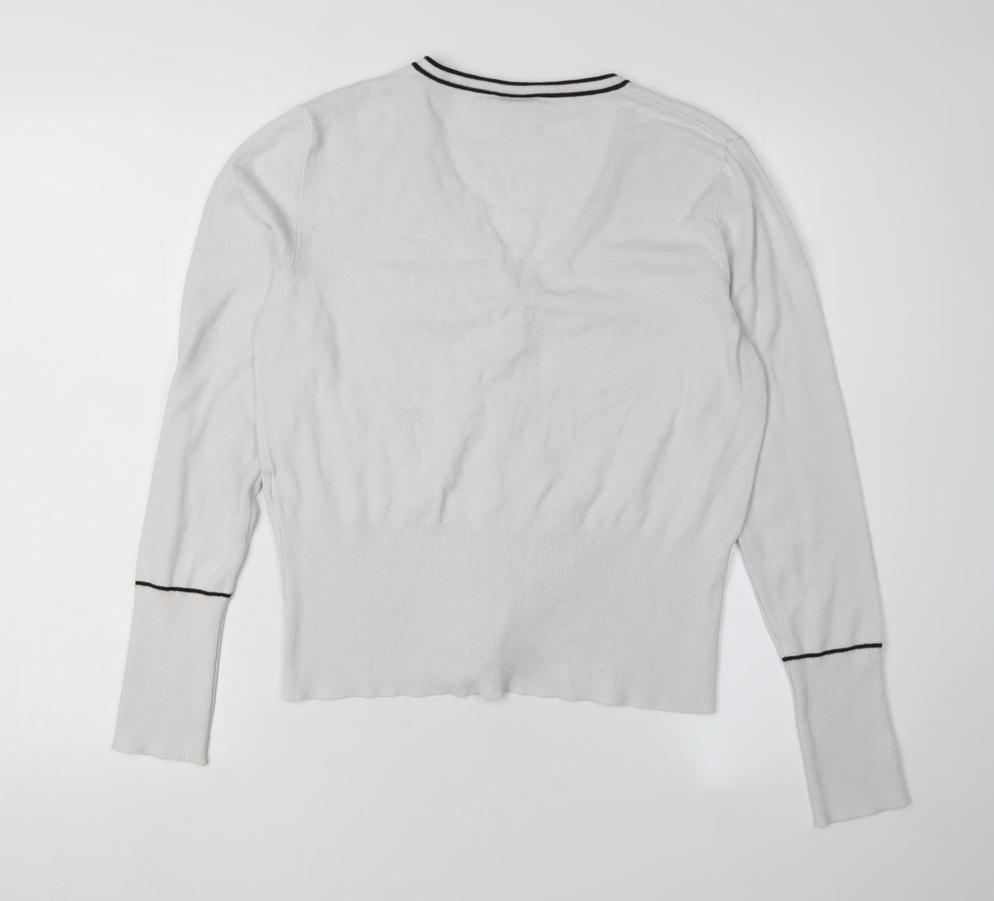 Next Women's White V-Neck Cardigan Size 14