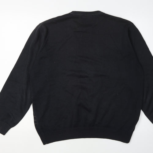 Marks and Spencer Men's Black Cable-Knit Jumper M