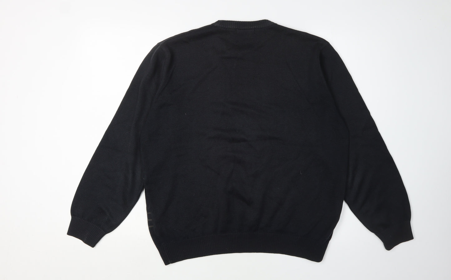 Marks and Spencer Men's Black Cable-Knit Jumper M