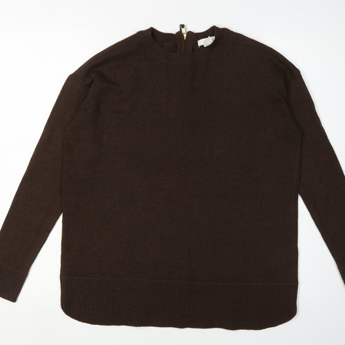 H&M Women's Brown XS Pullover Jumper, Crew Neck