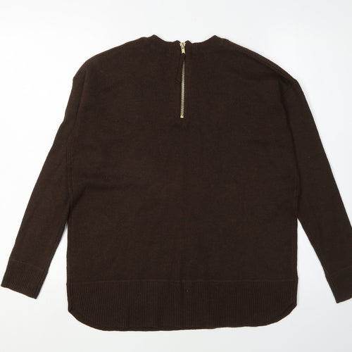 H&M Women's Brown XS Pullover Jumper, Crew Neck