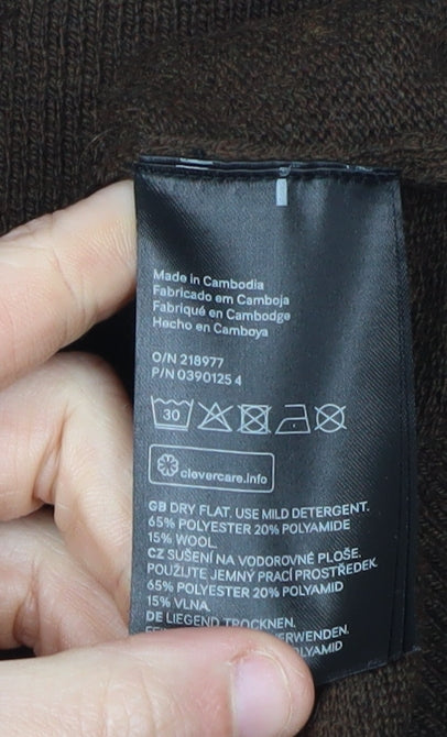 H&M Women's Brown XS Pullover Jumper, Crew Neck