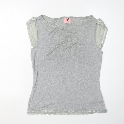 Ted Baker Women's Grey Size 10 Lace Accented Top