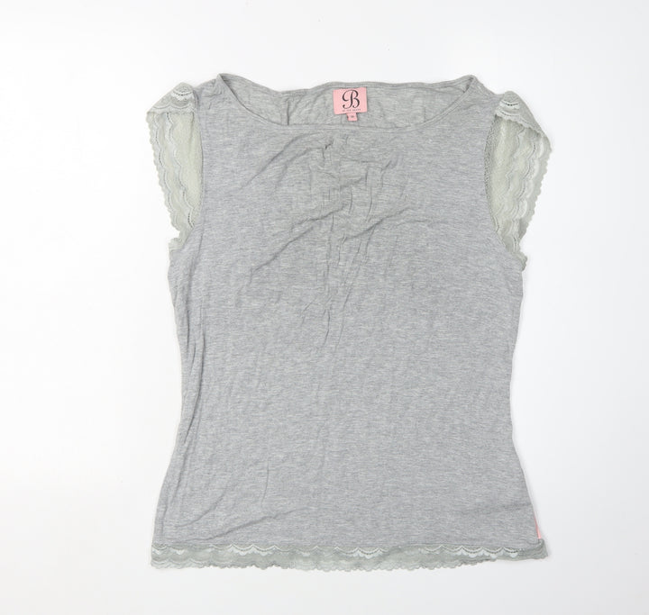 Ted Baker Women's Grey Size 10 Lace Accented Top