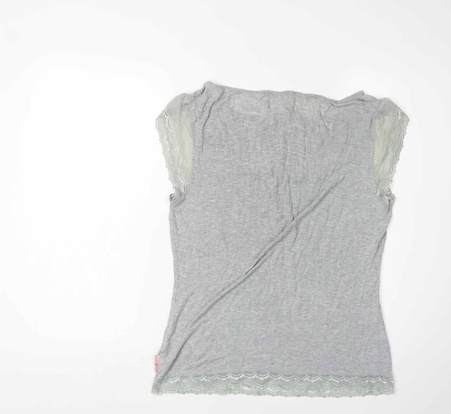 Ted Baker Women's Grey Size 10 Lace Accented Top