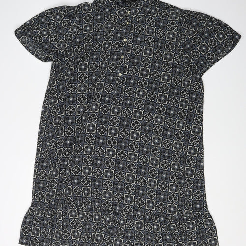 Next Women's Geometric Shirt Dress UK 14 Multicoloured