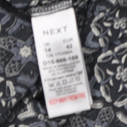 Next Women's Geometric Shirt Dress UK 14 Multicoloured