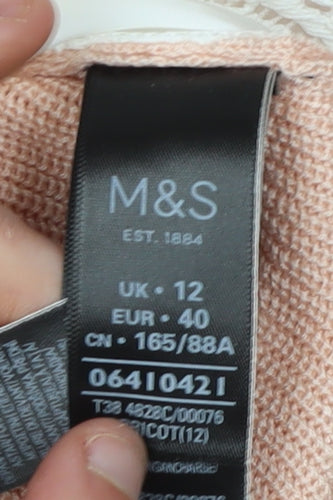 Marks and Spencer Women's Pink Cardigan Size 12