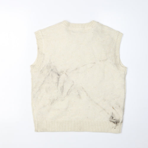 Marks and Spencer Women's Ivory Knit Vest - Size S