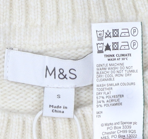 Marks and Spencer Women's Ivory Knit Vest - Size S
