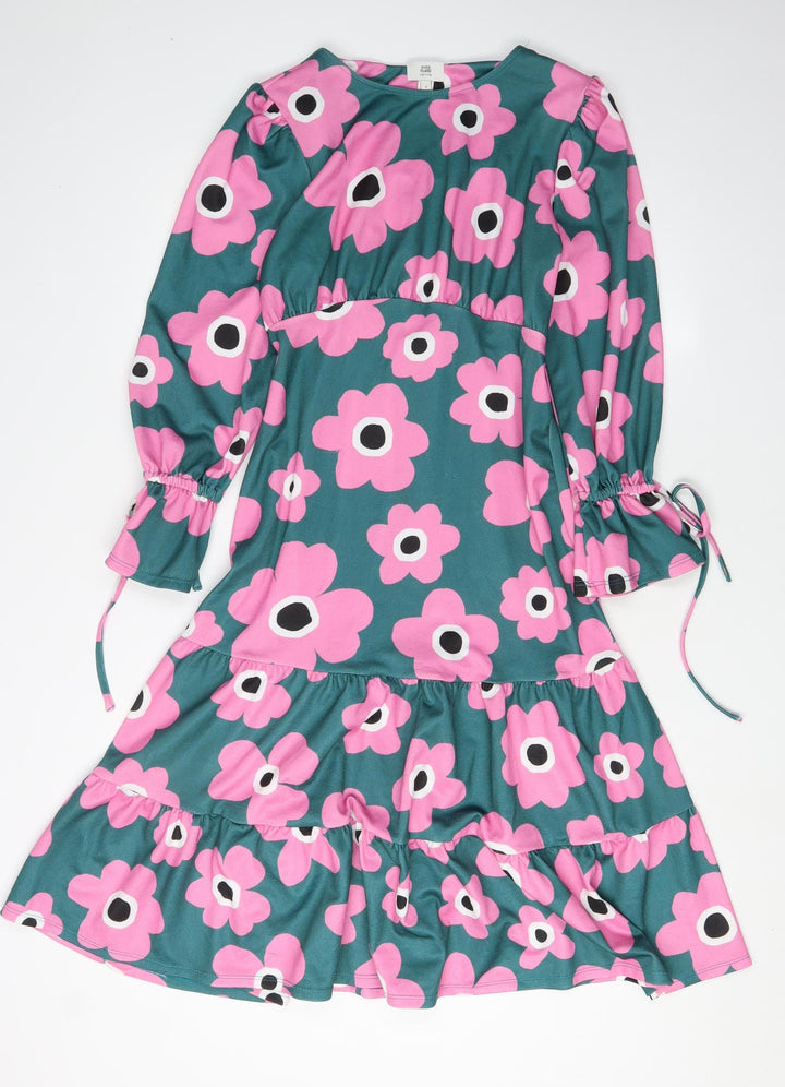 River Island Women's Floral A-Line Dress for Spring