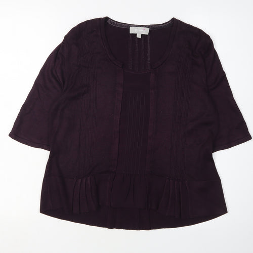 Marks and Spencer Women's Purple Cardigan Size 12