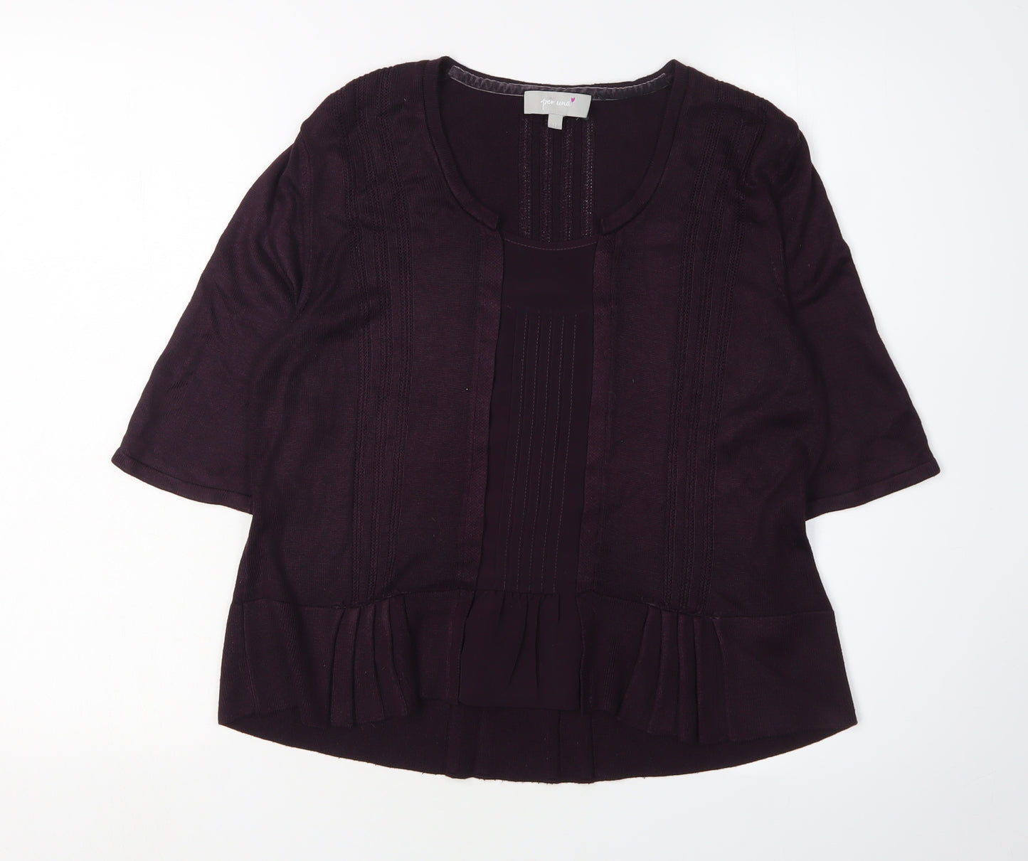 Marks and Spencer Women's Purple Cardigan Size 12