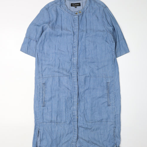 Warehouse Women's Blue Shirt Dress Size 10