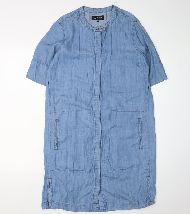 Warehouse Women's Blue Shirt Dress Size 10
