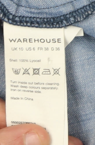 Warehouse Women's Blue Shirt Dress Size 10