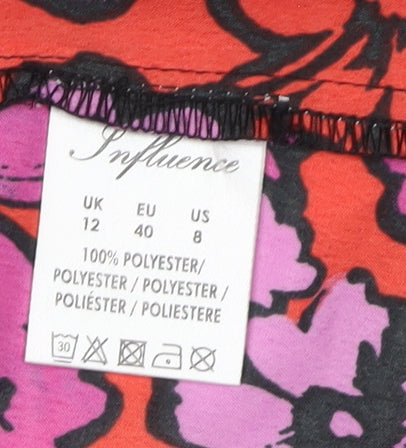 Influence Women's Multicoloured Floral Dress Size 12