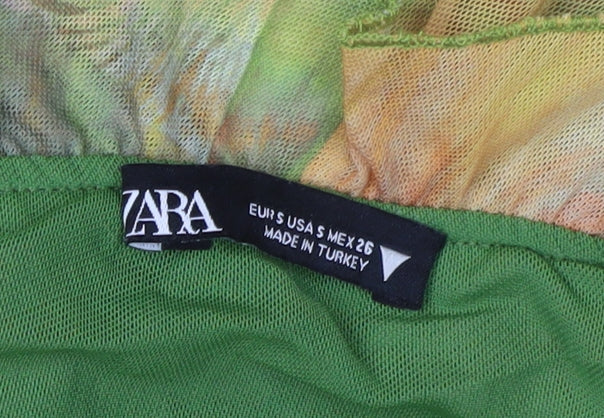 Zara Women's Multicoloured A-Line Mini Dress