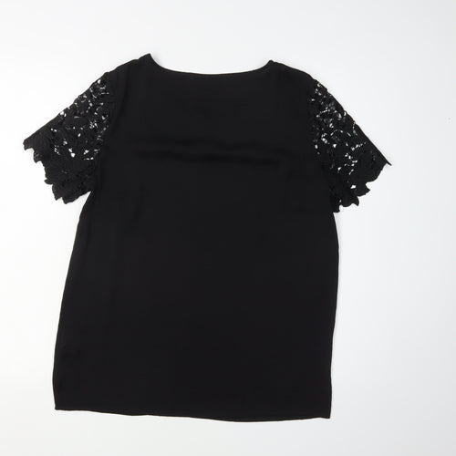 Vila Women's Black Lace Blouse, Size S, Casual Style