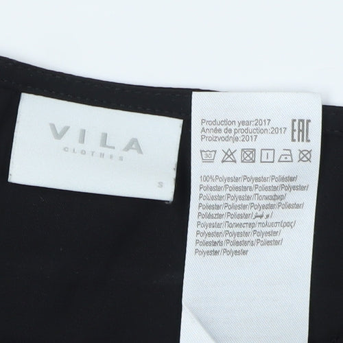 Vila Women's Black Lace Blouse, Size S, Casual Style