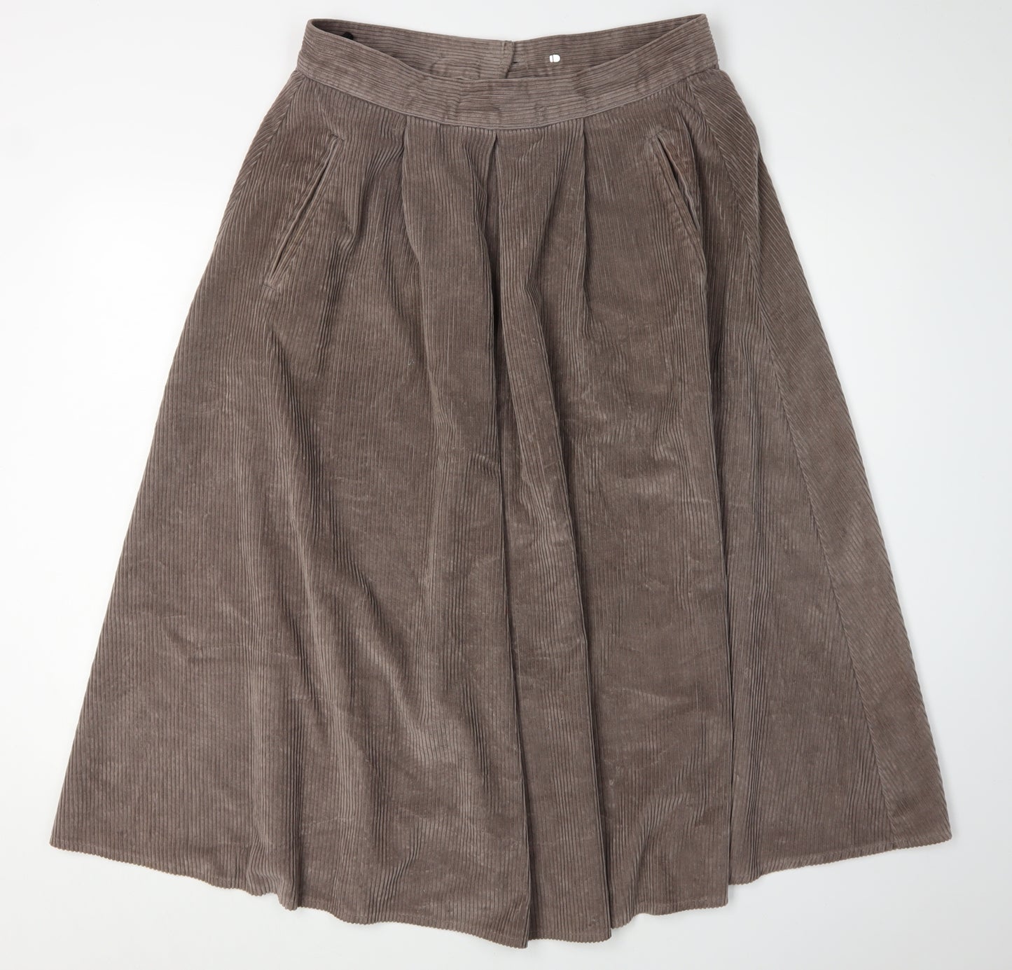 St Michael Women's Beige Pleated Skirt Size 16