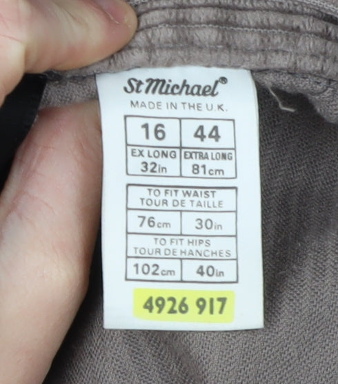 St Michael Women's Beige Pleated Skirt Size 16