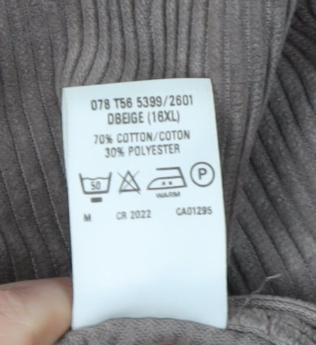 St Michael Women's Beige Pleated Skirt Size 16