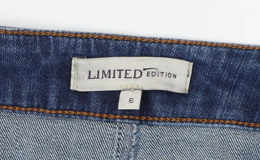 Marks and Spencer Women's Blue Denim Midi Skirt Size 6