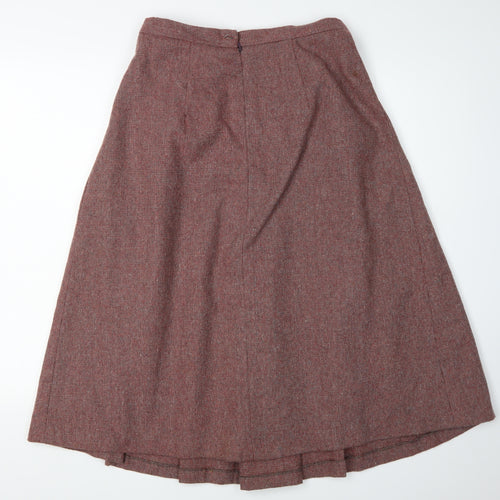 Anne Blair Women's Brown Pleated Midi Skirt Size 14