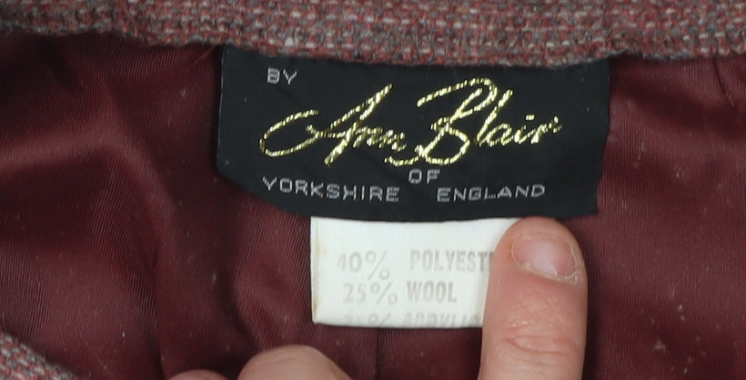 Anne Blair Women's Brown Pleated Midi Skirt Size 14