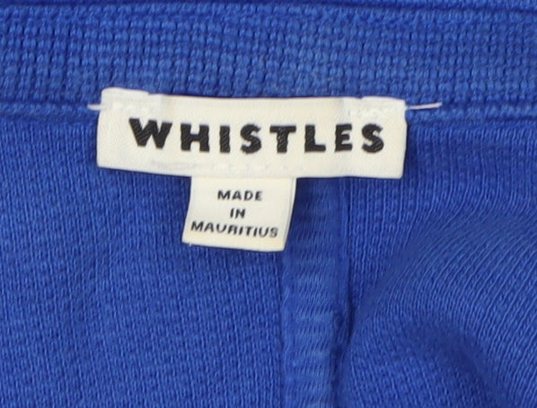 Whistles Women's Blue Cotton Blazer Size 8