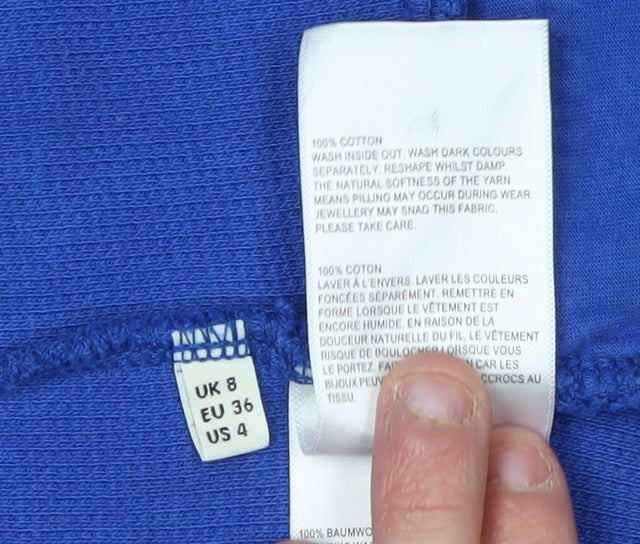 Whistles Women's Blue Cotton Blazer Size 8