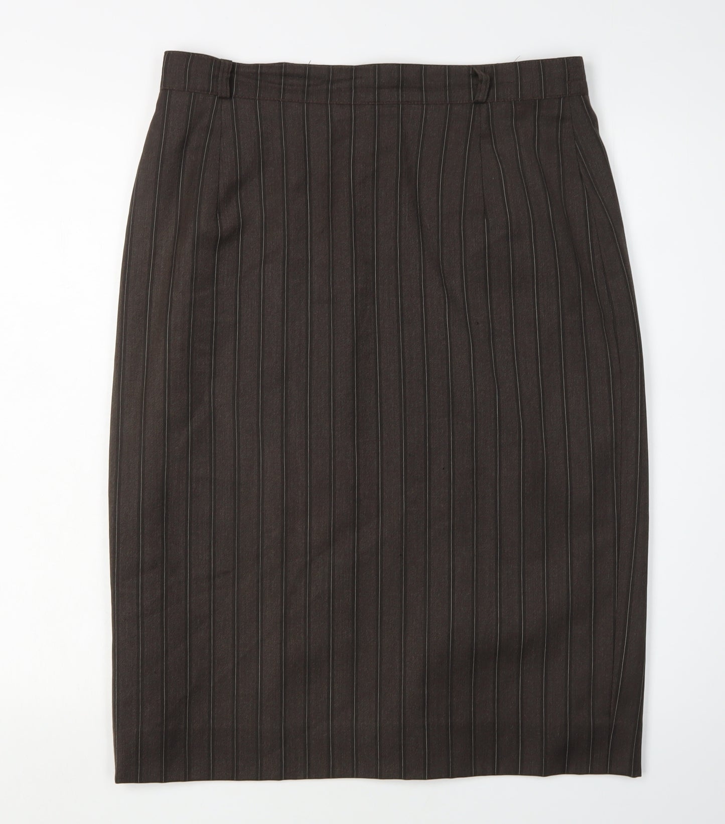 Yarell Women's Brown Striped Pencil Skirt Size 14